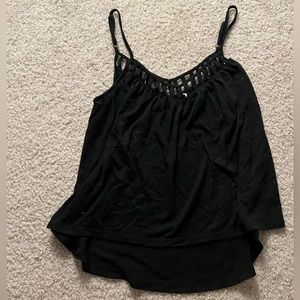 Black Cutout Detail Tank